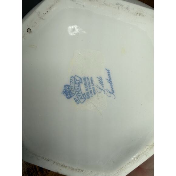 VTG Aynsley Little Sweetheart Fine Bone China Floral Sugar/spice Jar 1990s - Picture 4 of 4